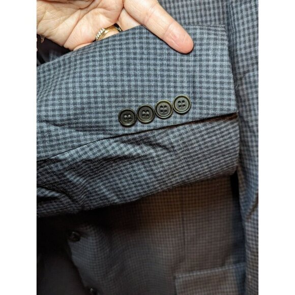 Turnbury 46R 2 Button Wool Houndstooth Blazer Jacket - Picture 8 of 16